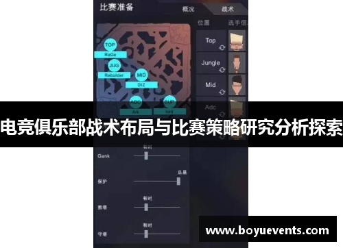 电竞俱乐部战术布局与比赛策略研究分析探索